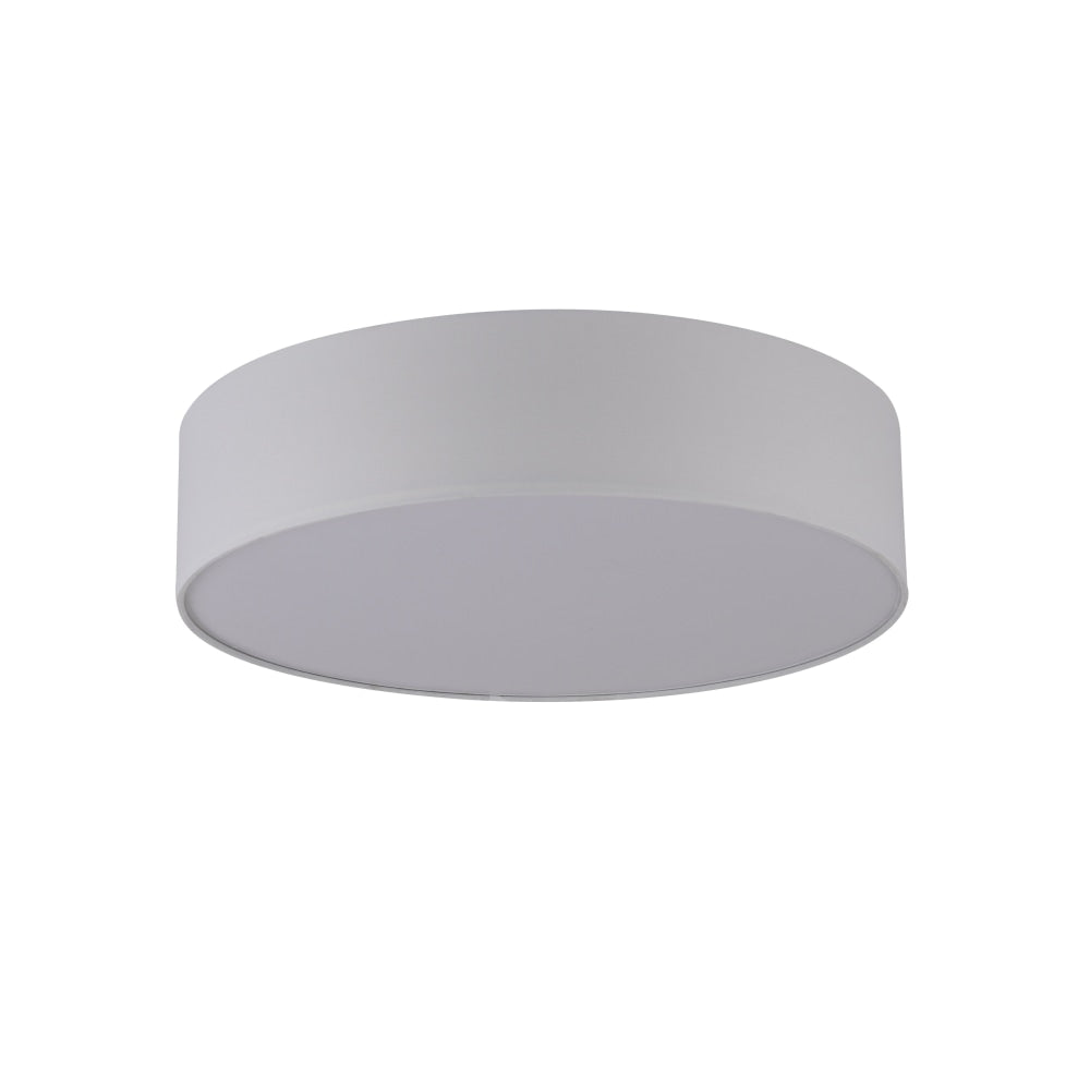 Apollo 3LT Round Ceiling Light Fabric Shade - White Fast shipping On sale