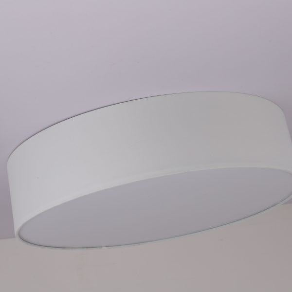 Apollo 3LT Round Ceiling Light Fabric Shade - White Fast shipping On sale