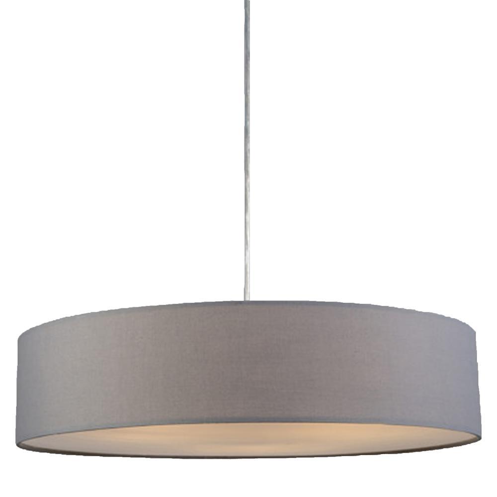 Apollo Hanging Pendant Lamp Fabric Shade - Grey Fast shipping On sale
