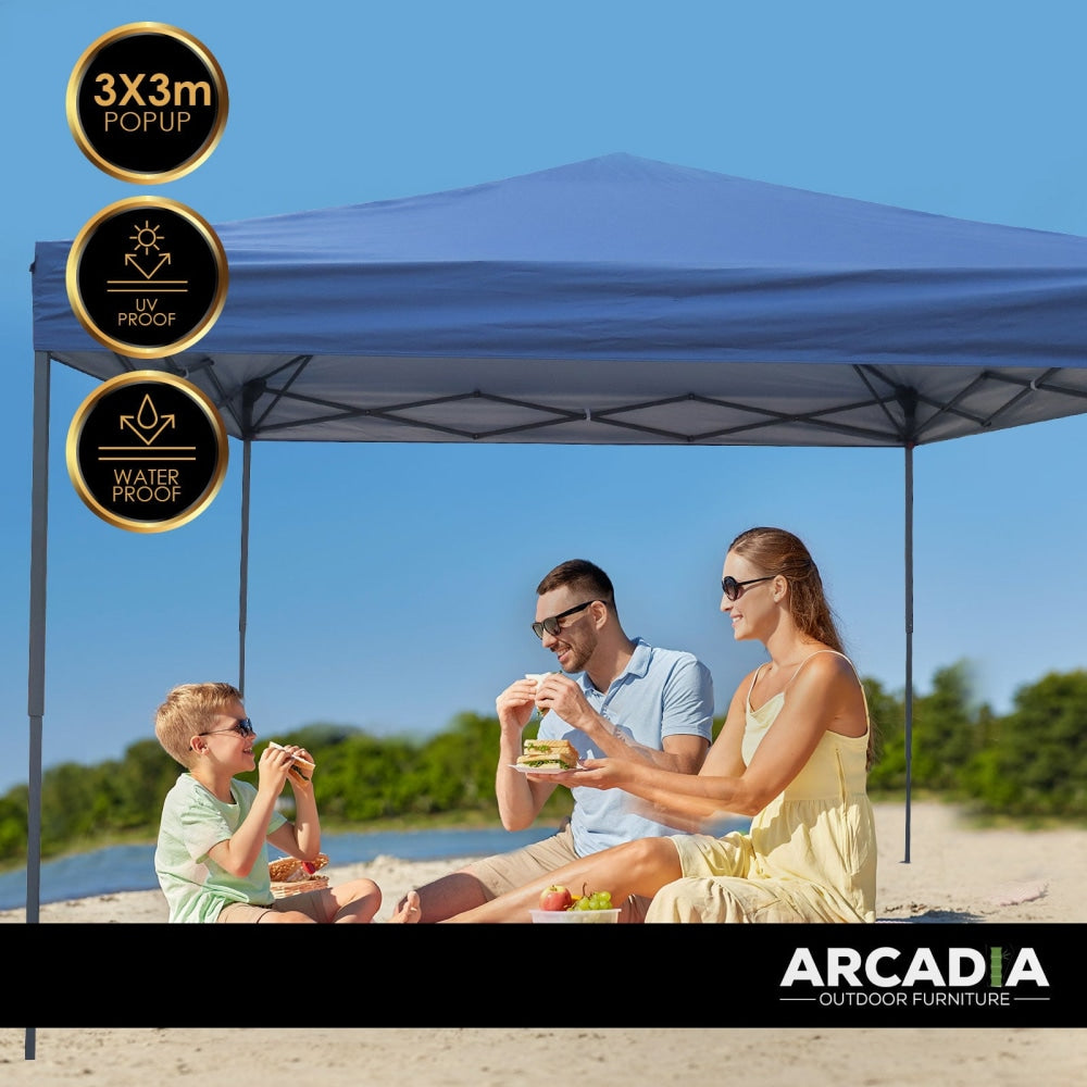 Arcadia Furniture 3 Metre Outdoor Gazebo Tent - Navy Sets Fast shipping On sale