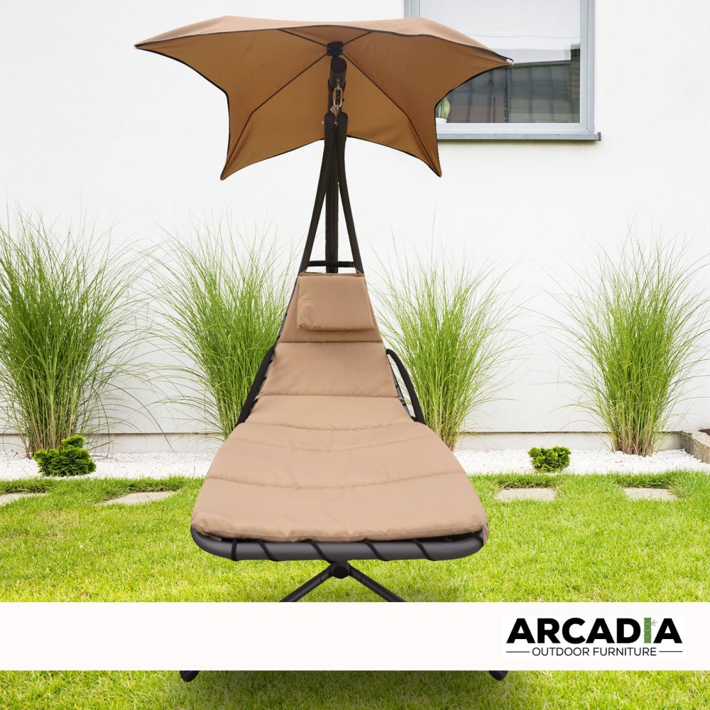 Arcadia Furniture Hammock Swing Chair - Beige Outdoor Fast shipping On sale