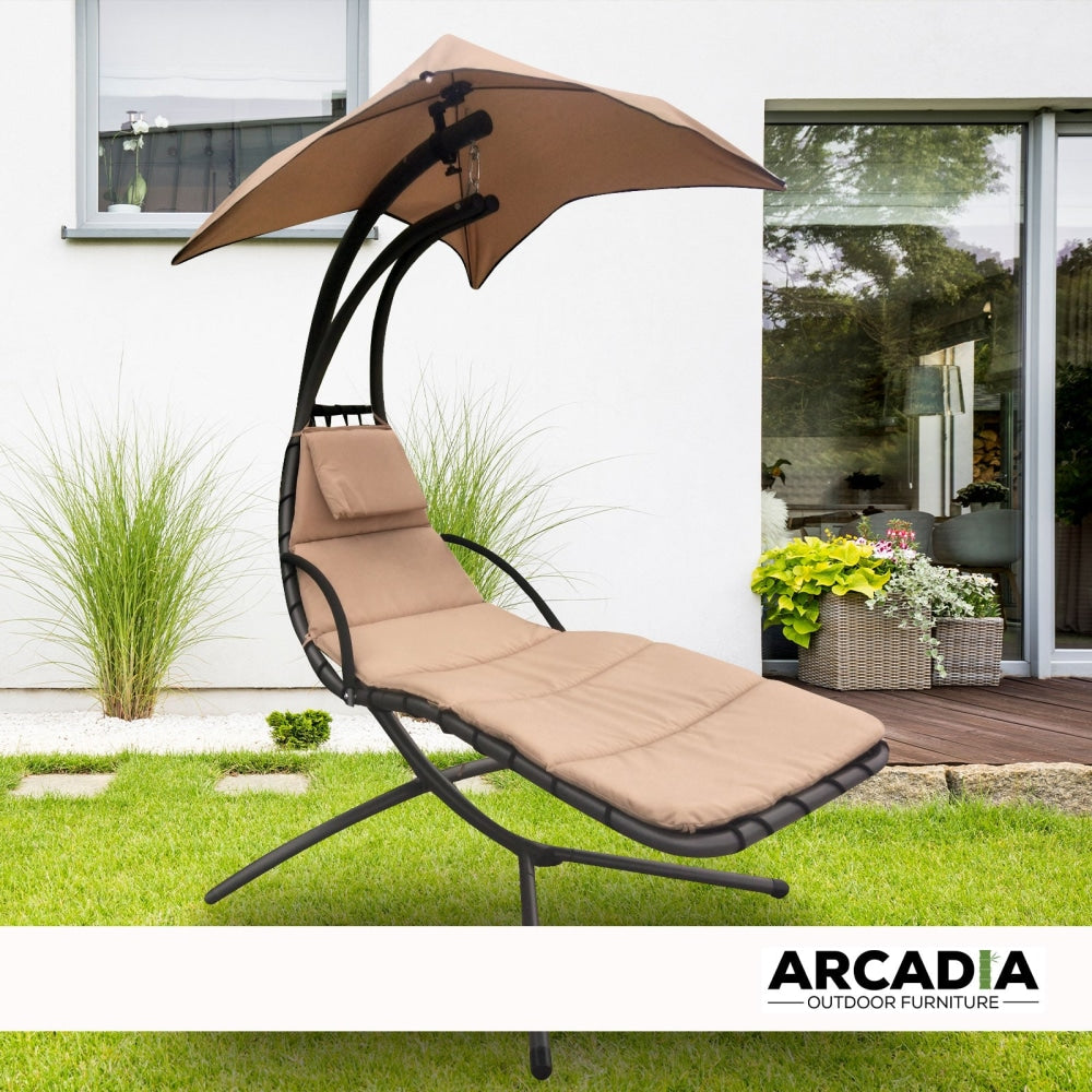 Arcadia Furniture Hammock Swing Chair - Beige Outdoor Fast shipping On sale