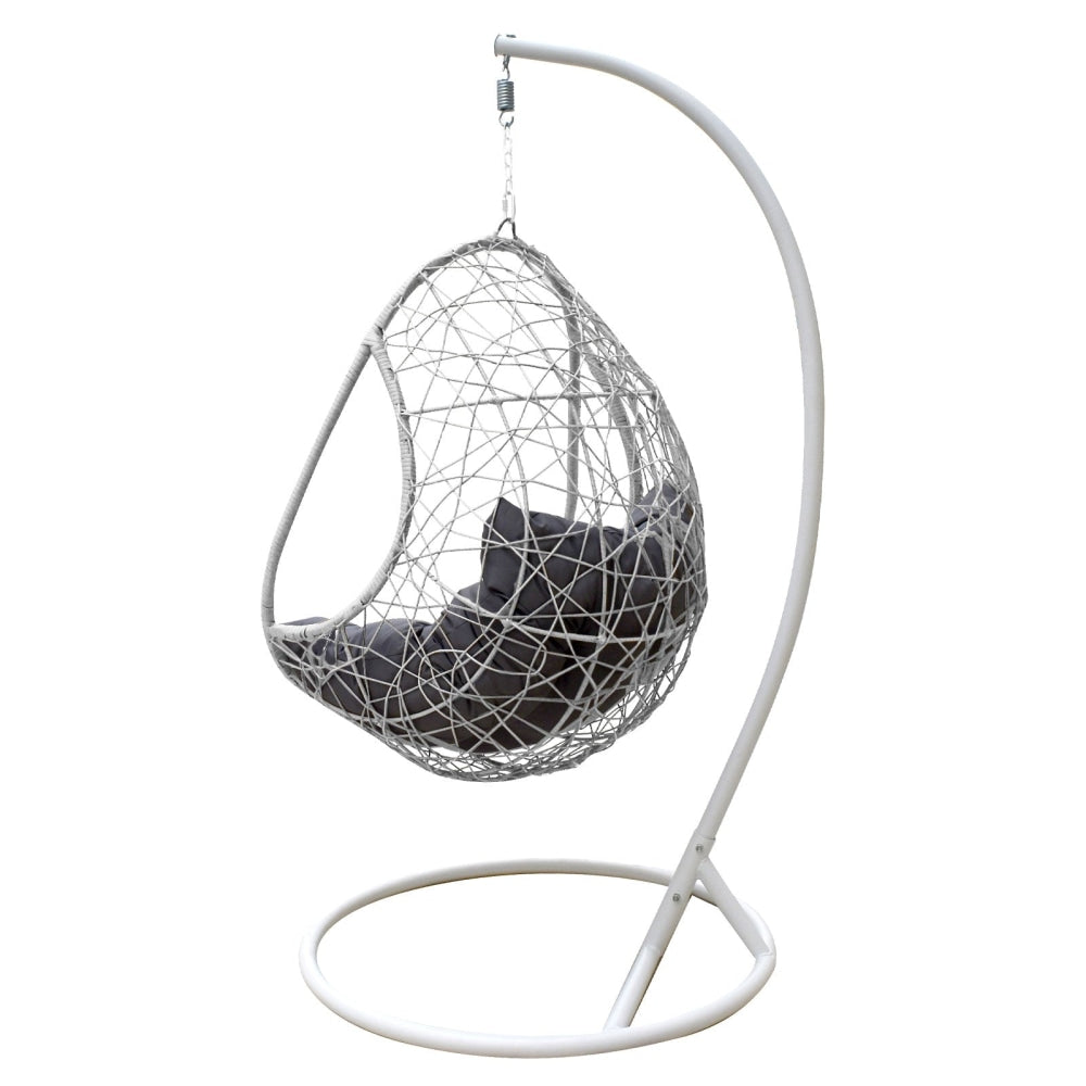 Arcadia Furniture Rocking Egg Chair - White and Grey Fast shipping On sale