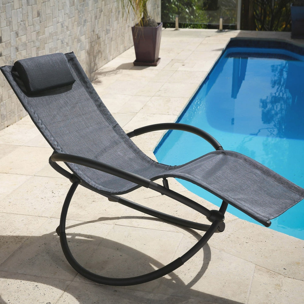 Arcadia Furniture Zero Gravity Rocking Chair - Grey Fast shipping On sale