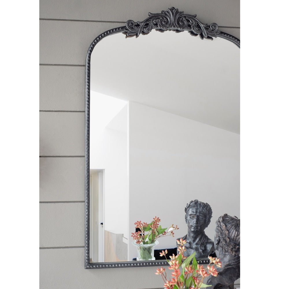 Arch Ornate Metallic Ready Hang Wall Mirror 61X92CM Acanthus Leaf Design Fast shipping On sale