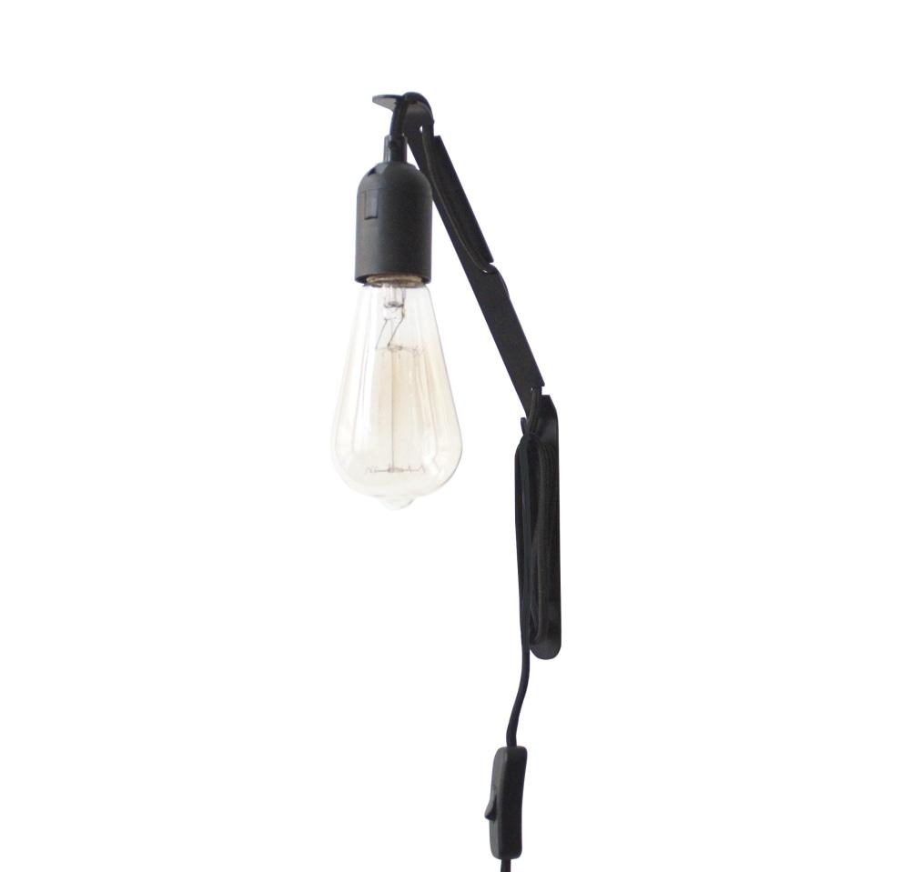 Ari Iron Metal Arm Wall Light - Black Lamp Fast shipping On sale