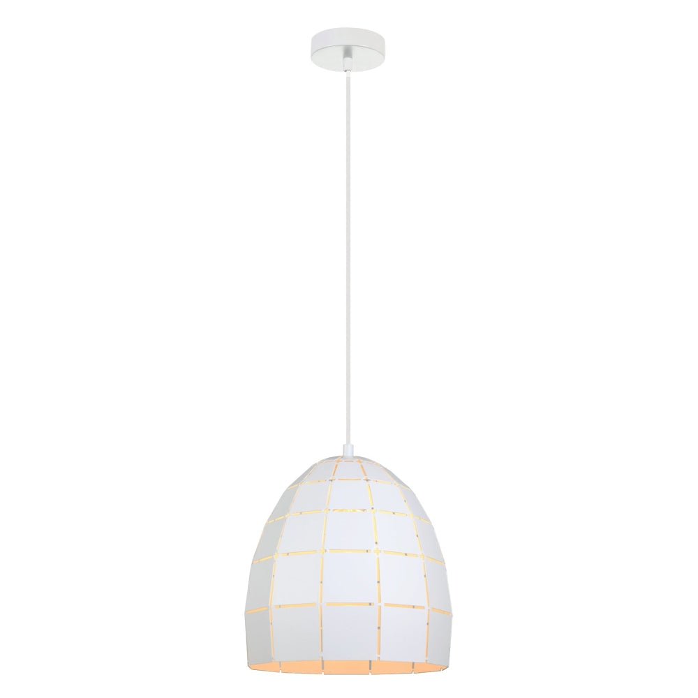 Amy Modern Pendant Lamp Light ES Matte White Tiled Ellipse Fast shipping On sale