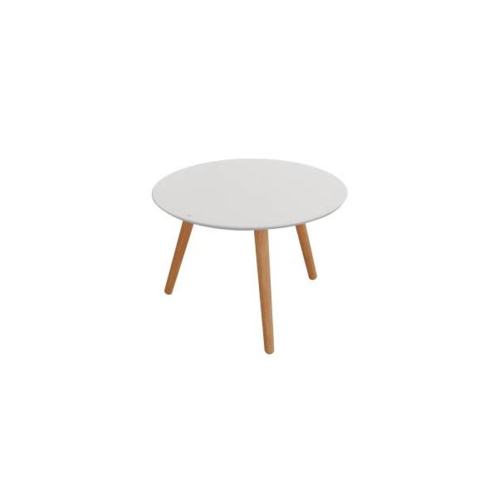 Art Round Modern Scandinavian Wooden Coffee Table - White Fast shipping On sale