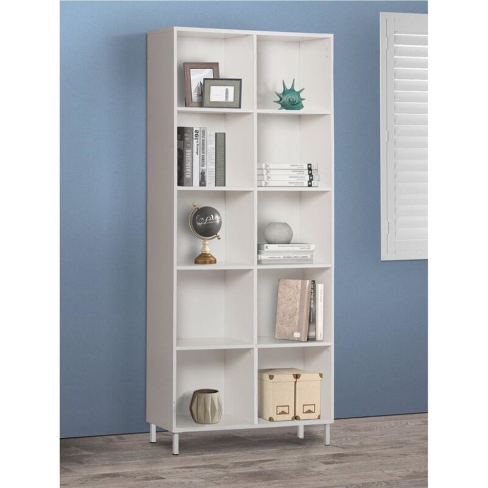 Ashley Collection 10 - Cube Display Bookcase - White Fast shipping On sale