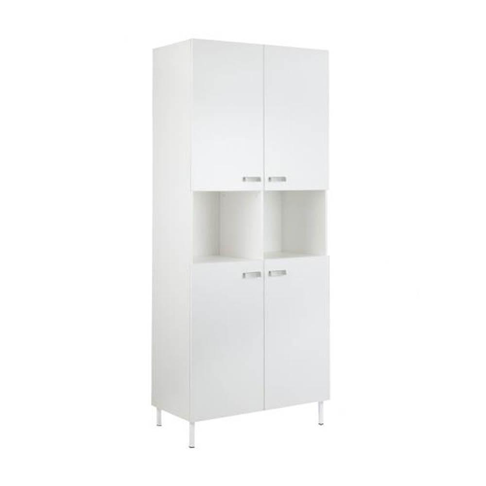 Ashley Collection 10-Cube Display Bookcase With 4-Doors - White Fast shipping On sale