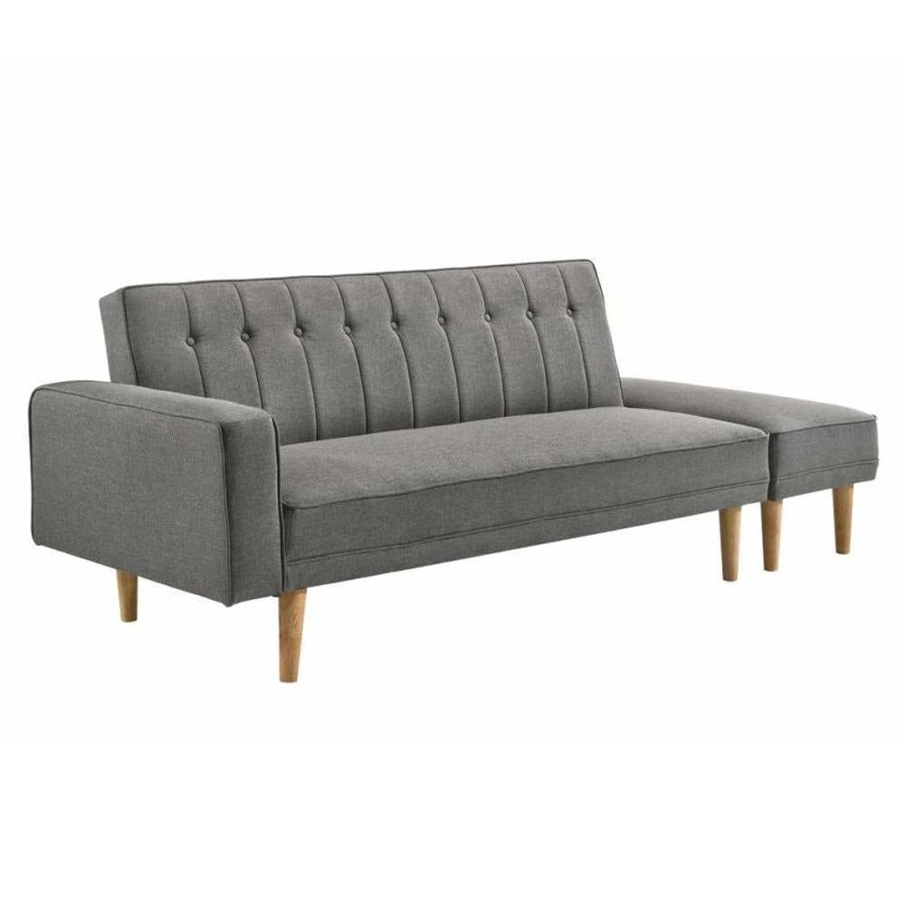 Astrid 3 - Seater Sofa Bed With Ottoman - Light Grey Fast shipping On sale