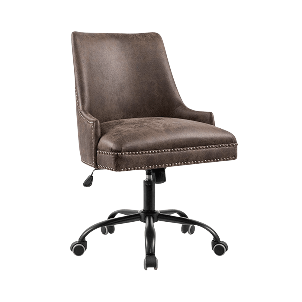 Atlas Vintage PU Leather Office Computer Task Desk Chair - Brown Fast shipping On sale