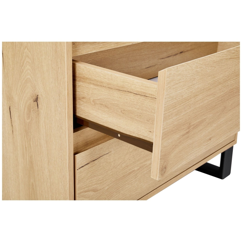 Wooden Chest Of 4 - Drawers Tallboy Storage Cabinet - Natural Drawers Fast shipping On sale