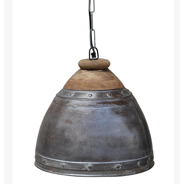 Momentous Living Austin Wood And Iron Rustic Lamp Shade Pendant Lamp