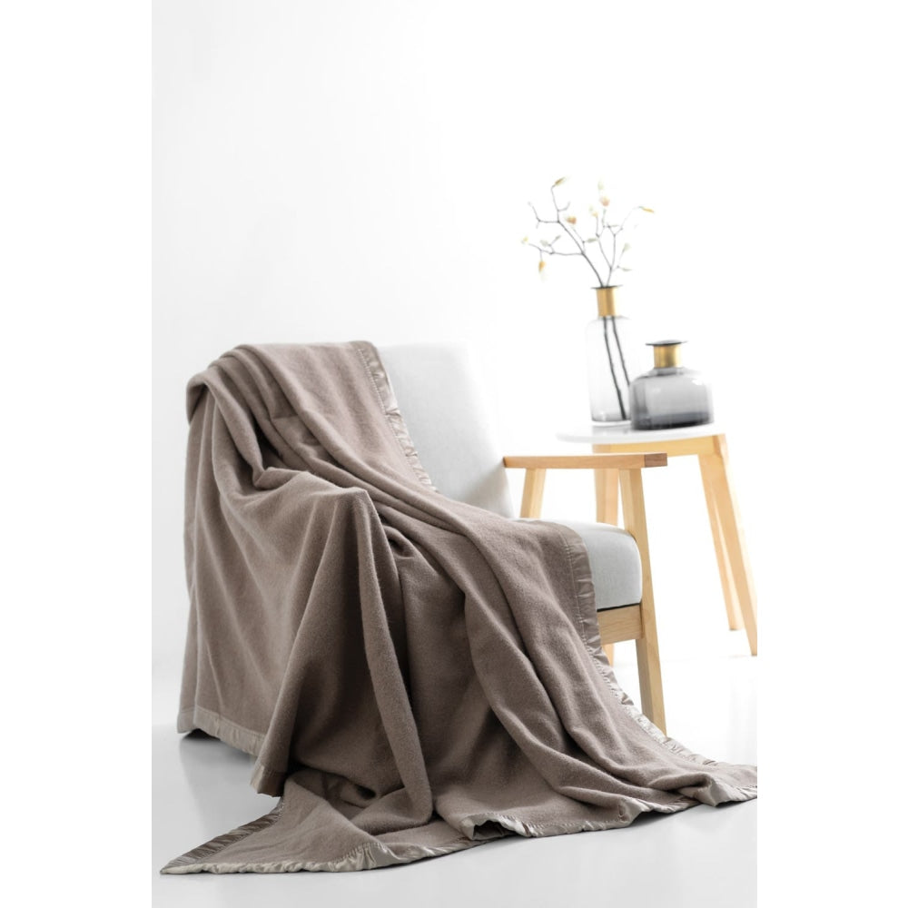 Australian Wool Blanket - Taupe Single Bed/Double Bed Single/Double Fast shipping On sale