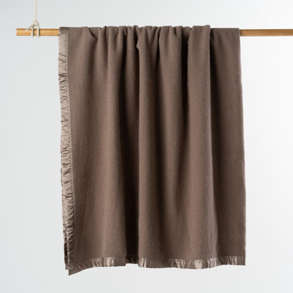 Australian Wool Blanket - Taupe Single Bed/Double Bed Single/Double Fast shipping On sale