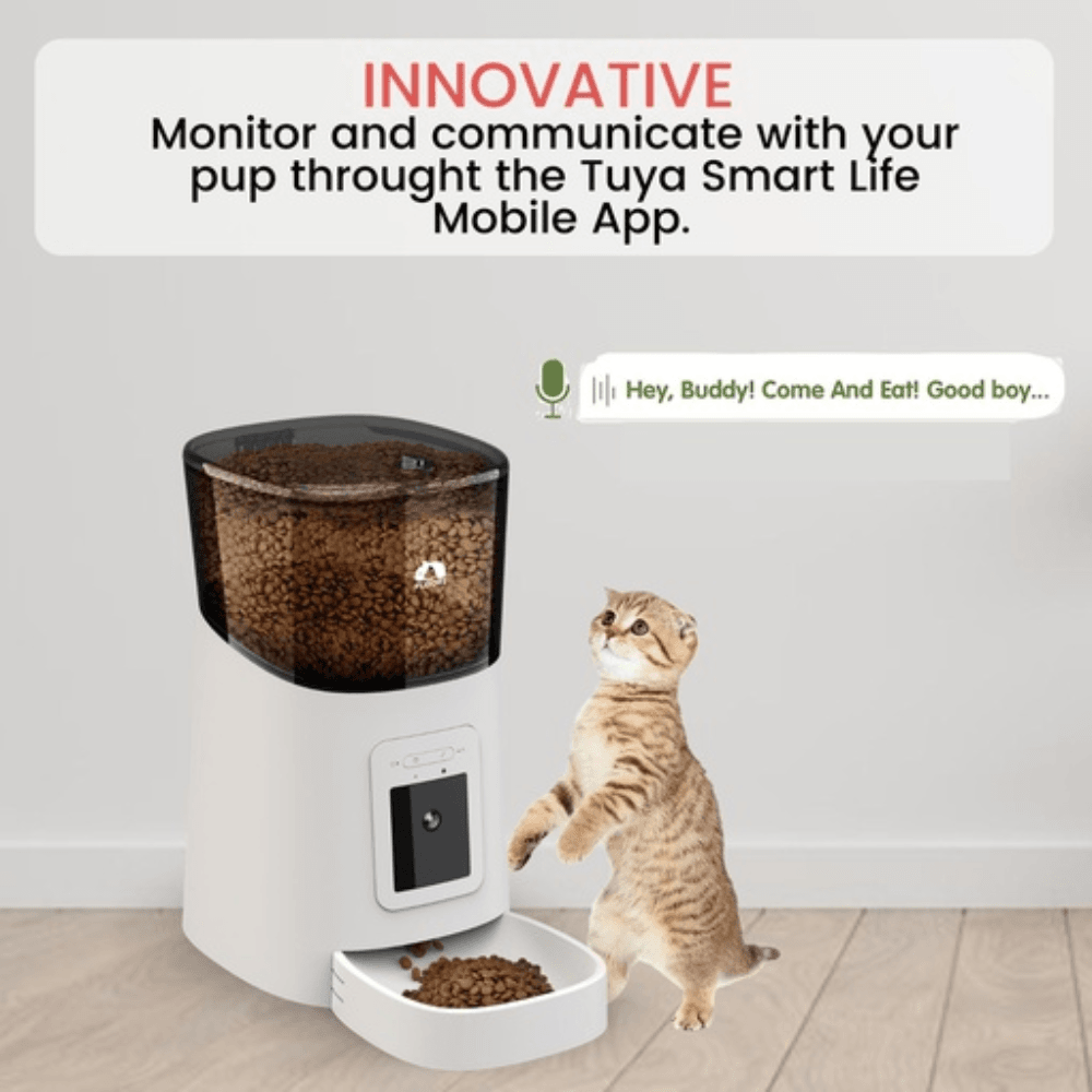 Automatic Smart Pet Feeder 6L - White Care Supplies Cat Cares Fast shipping On sale
