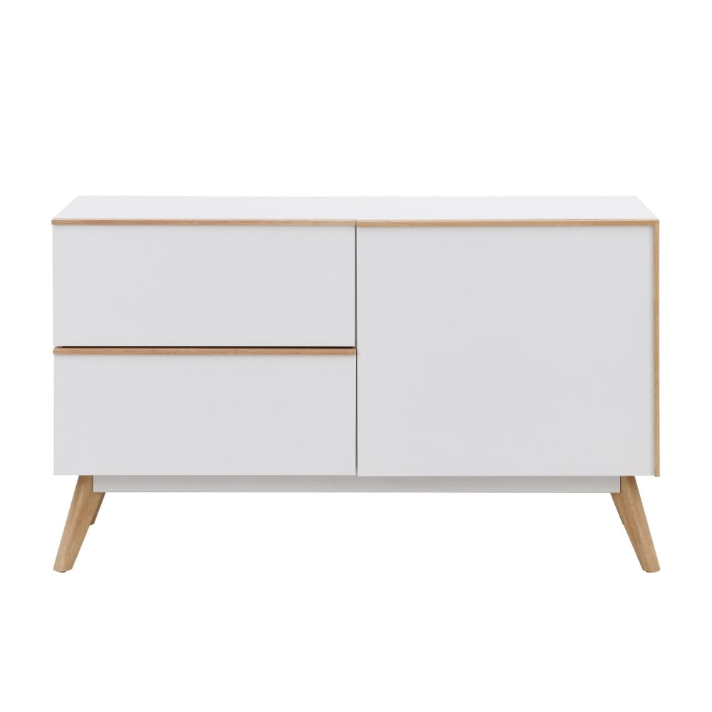 Autumn Scanvinadian Small Sideboard Buffet Unit Storage Cabinet - White/Oak & Fast shipping On sale