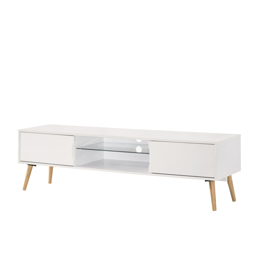 Avent TV Stand Entertainment Unit W/ 2-Drawers 160cm - White/Oak Fast shipping On sale