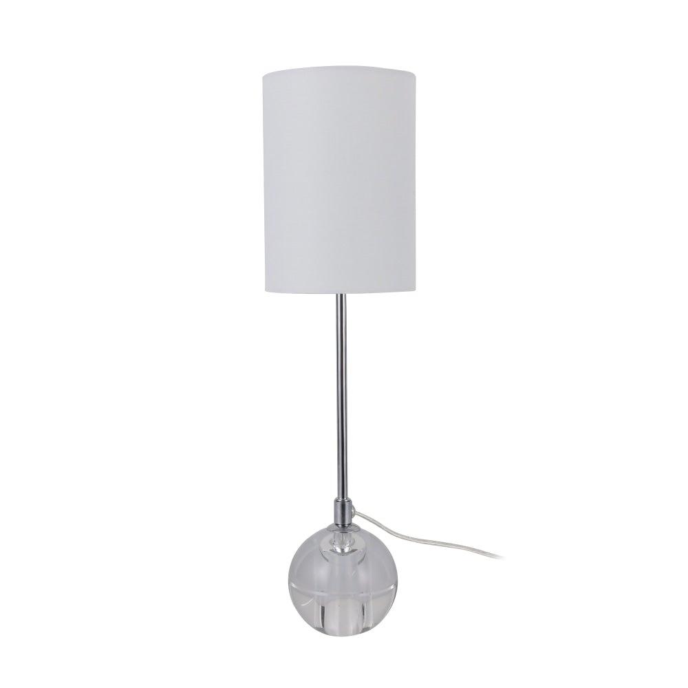 Avery Crystal Table Desk Lamp - Chrome / White Fast shipping On sale