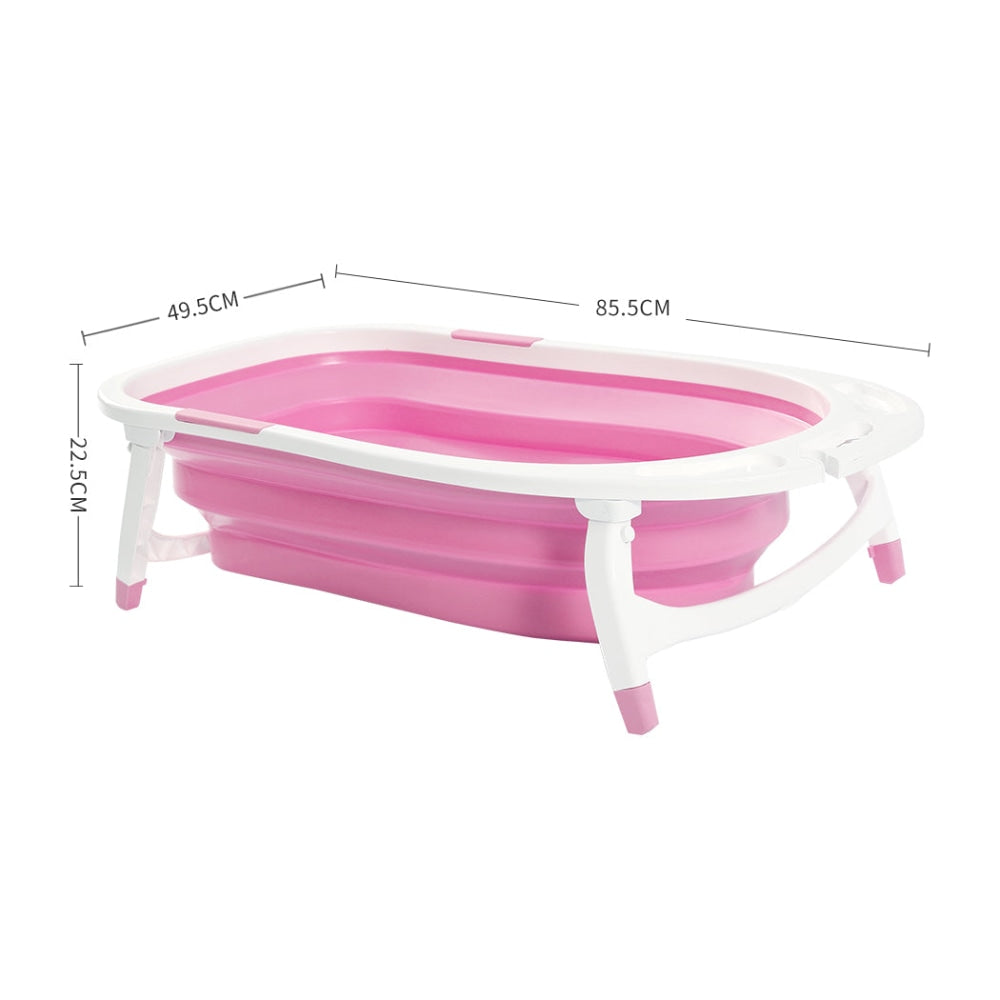 Baby Bath Tub Infant Toddlers Foldable Bathtub Folding Safety Bathing ShowerPink Kids Furniture Fast shipping On sale