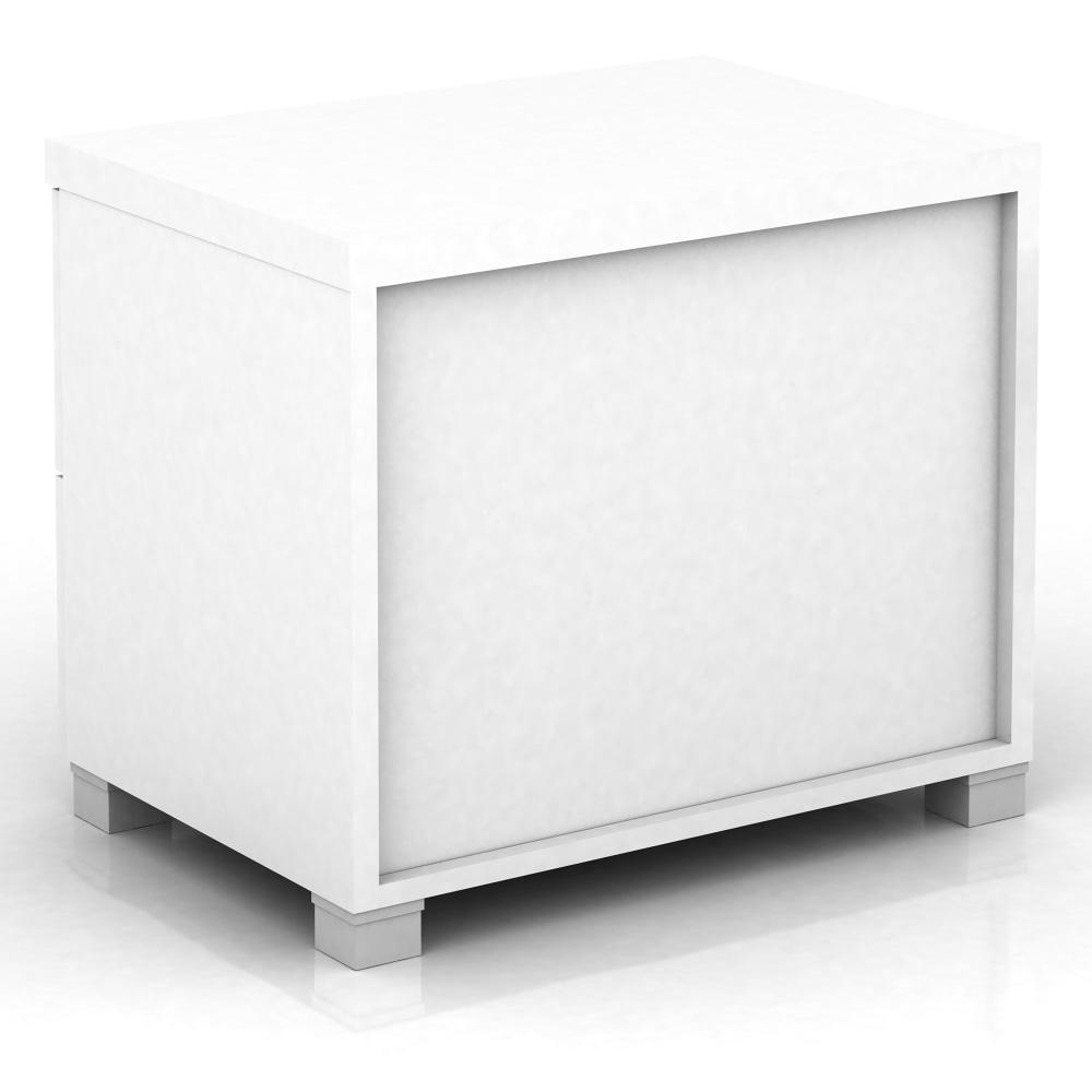 Baggio 2-Drawer Bedside Nightstand End Lamp Side Table - High Gloss White Fast shipping On sale