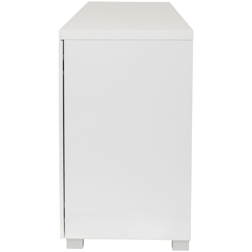 Baggio Buffet Sideboard TV Stand Storage Cabinet Cupboard - High Gloss White & Unit Fast shipping On sale