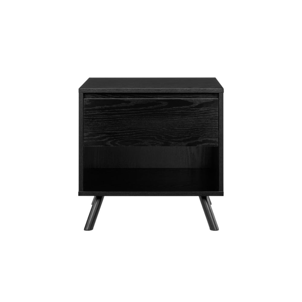 Baily Bedside Nightstand Side Table - Black Fast shipping On sale