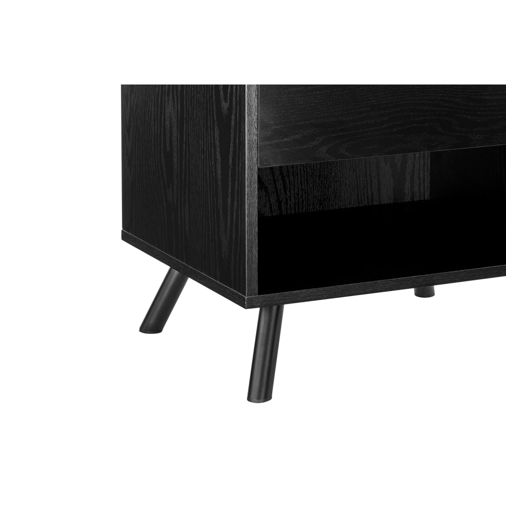 Baily Bedside Nightstand Side Table - Black Fast shipping On sale