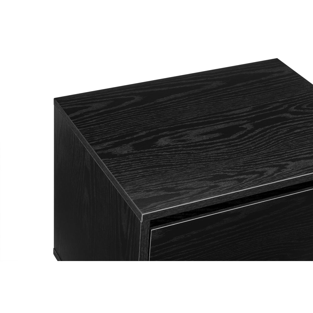 Baily Bedside Nightstand Side Table - Black Fast shipping On sale