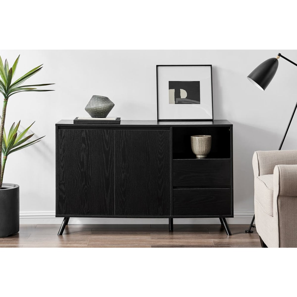 Baily Buffet Unit Sideboard Storage Cabinet - Black & Fast shipping On sale