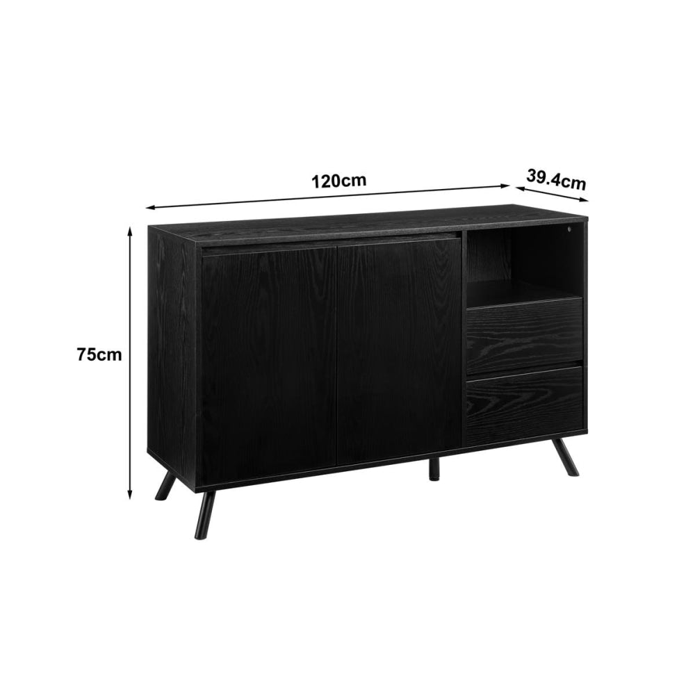 Baily Buffet Unit Sideboard Storage Cabinet - Black & Fast shipping On sale