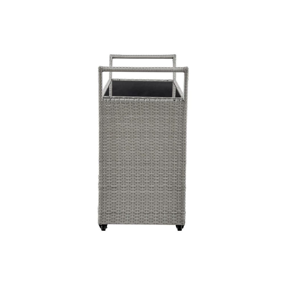 Balmain Outdoor Furniture Bar Cart Table Trolley W/ Ice Bucket- Dark Grey Fast shipping On sale