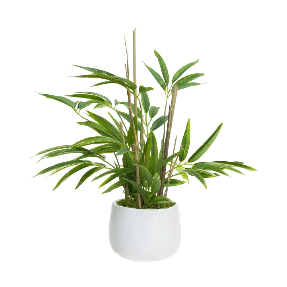 Bamboo Artificial Fake Plant Decorative Arrangement 38cm In Pot - Green Fast shipping On sale