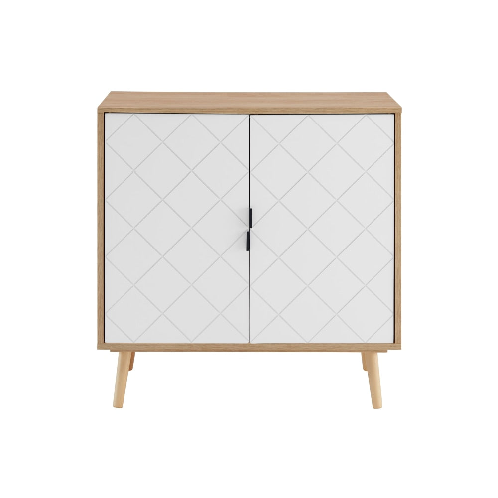 Banbury 2 Door Buffet Unit Sideboard Storage Cabinet - White/Oak & Fast shipping On sale