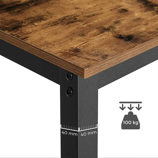 Bar Industrial Kitchen Table Rectangle Rustic Brown Dining Fast shipping On sale