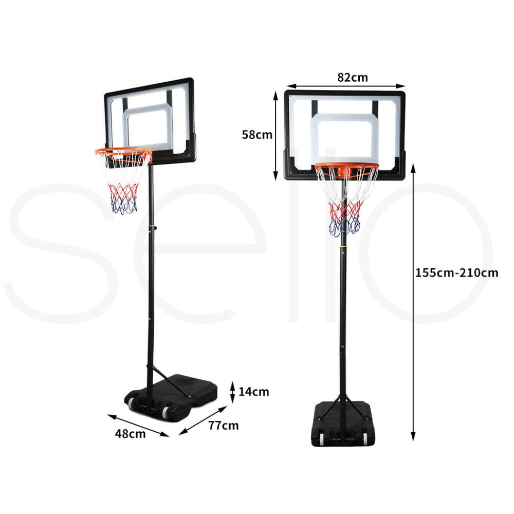 Basketball Hoop Stand System Ring Portable 2.1M Adjustable Height Kids In Ground Toys Fast shipping On sale