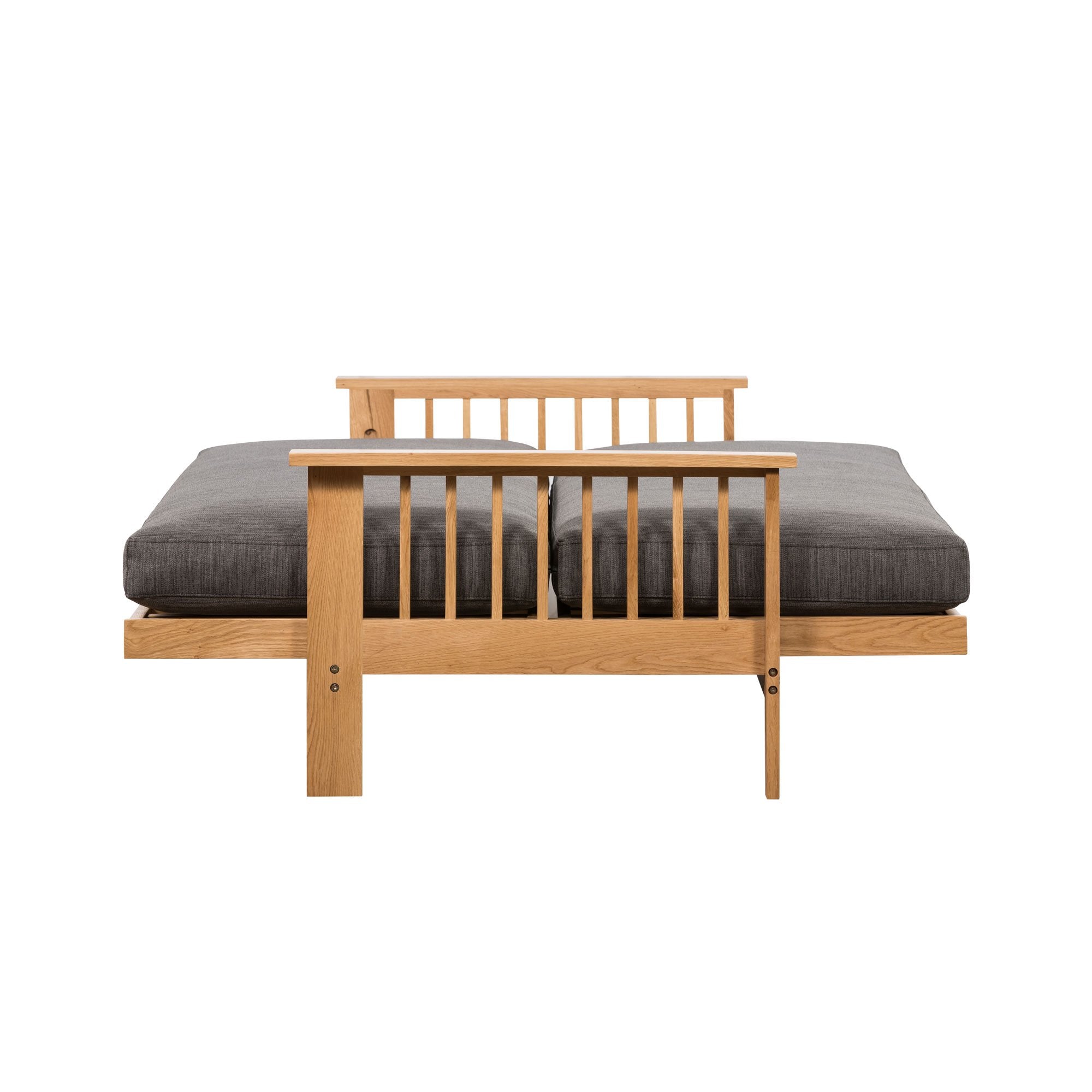 Beach Scandinavian Design Fabric Wooden Sofa Bed - Oyster Grey Fast shipping On sale