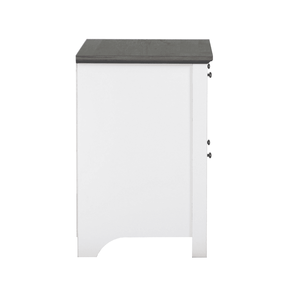 Beanca 2-Drawer Office Storage Lateral Filling Cabinet - Grey Oak & White Filing Fast shipping On sale