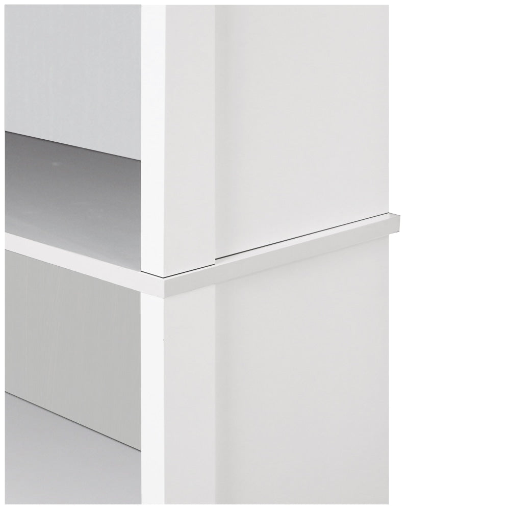 Beanca 5-Tier Bookcase Bookshelf Display Cabinet - Grey Oak & White Fast shipping On sale