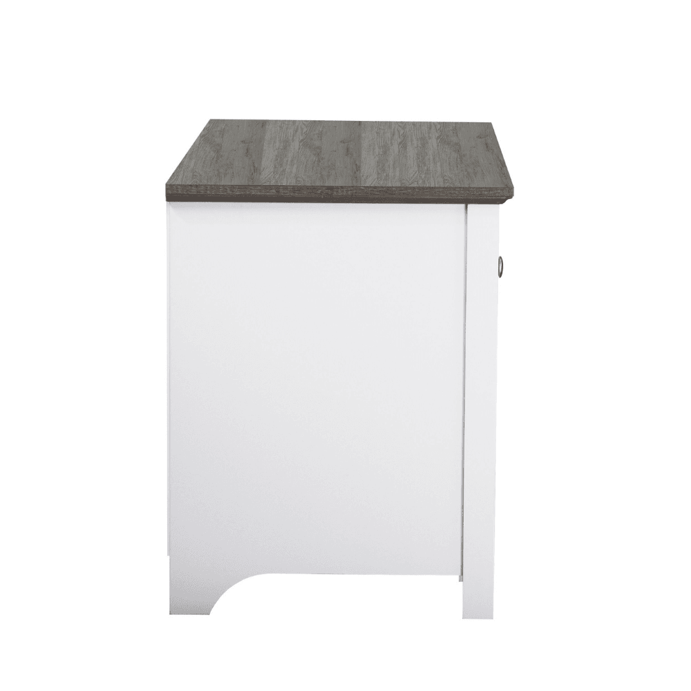 Beanca Study Writing Office Desk W/ Drawers Storage - Grey Oak & White Fast shipping On sale