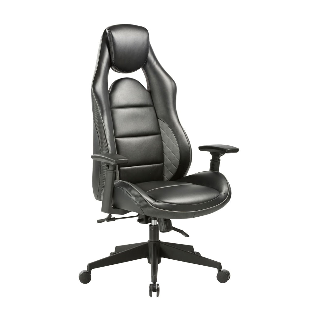Beckson High Back Bonded Leather Executive Manager Office Computer Working Chair - Black Fast shipping On sale