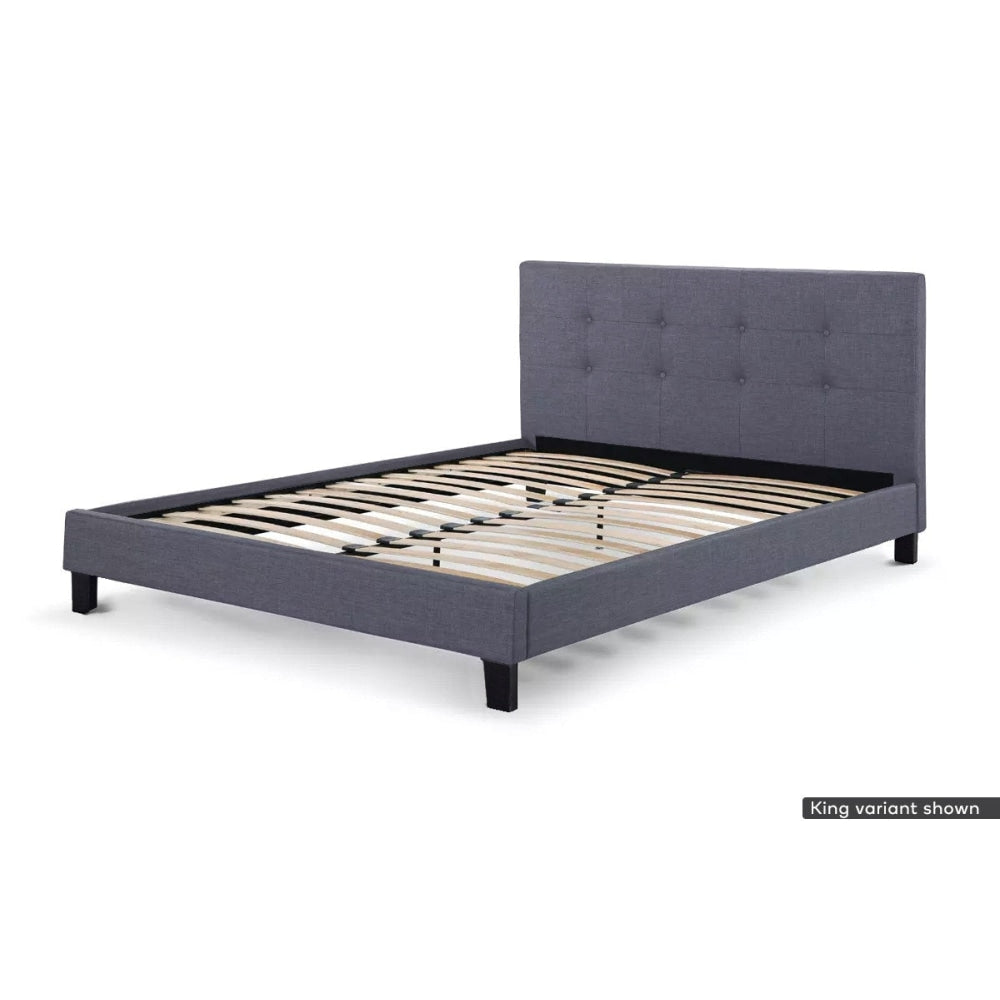 Bed Frame - Positano Collection - Charcoal Grey Double Fast shipping On sale