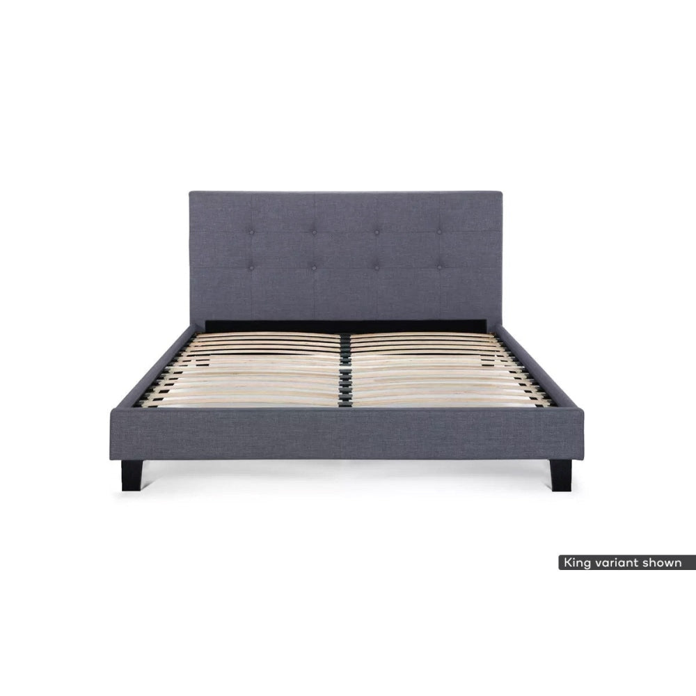 Bed Frame - Positano Collection - Charcoal Grey Double Fast shipping On sale