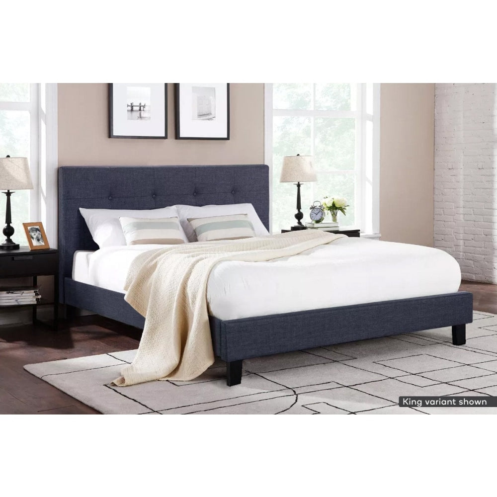 Bed Frame - Positano Collection - Charcoal Grey Double Fast shipping On sale