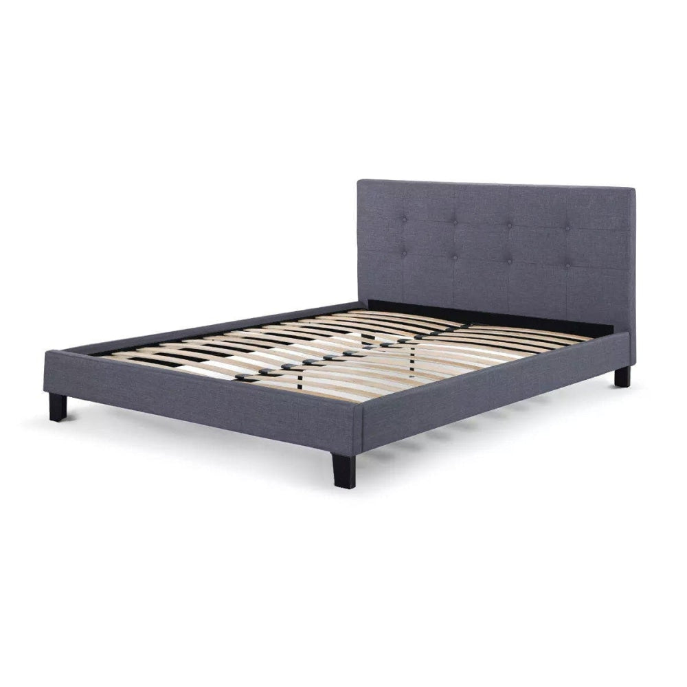 Bed Frame - Positano Collection - Charcoal Grey Double Fast shipping On sale