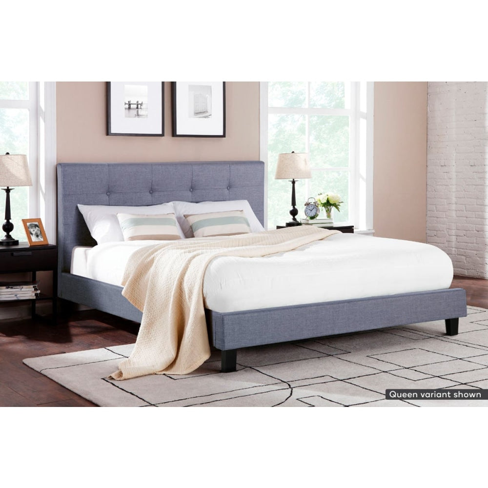 Bed Frame - Positano Collection - Pewter Grey Double Fast shipping On sale