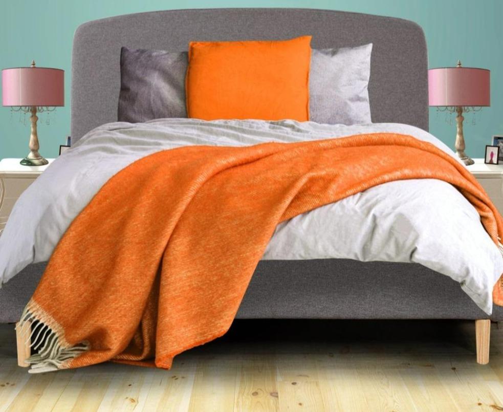 Bed Frame Queen Size Wooden Platform Linen Fabric Base Bedhead Headboard Fast shipping On sale