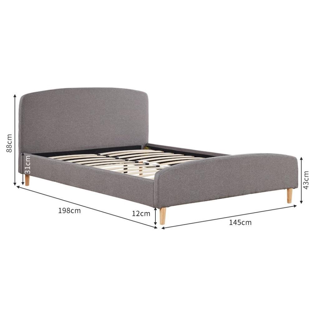 Bed Frame Queen Size Wooden Platform Linen Fabric Base Bedhead Headboard Fast shipping On sale