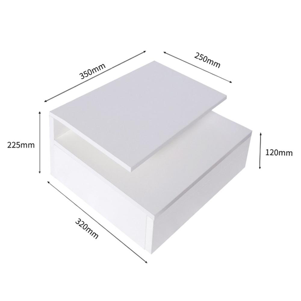 Bedside Tables LED Wall Mounted Cabinet Side Table Floating Nightstand X2 Fast shipping On sale
